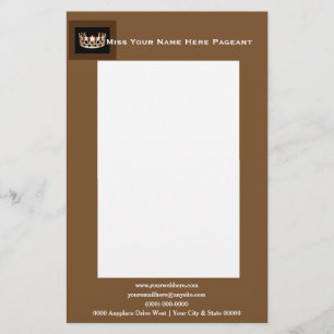 Miss America USAstyle Bold Boxes Custom Letterhead Briefpapier