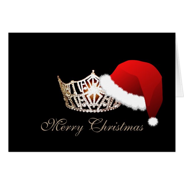 Miss America Weihnachtsmannmütze Crown Weihnachtsk (Vorderseite (Horizontal))