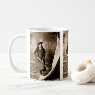 Miss Annie Oakley mit Gun, Vintages Foto Portrait Kaffeetasse