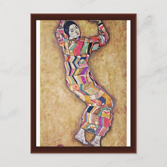 Miss Beer von Schiele Egon Postkarte (Vorderseite)