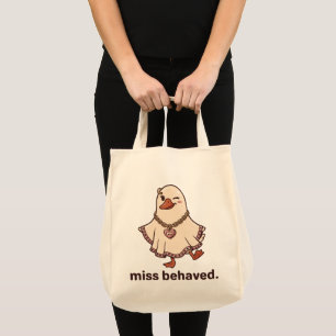 Miss Behaved Geist-Gans-Tragetasche, beste Freundi Tragetasche