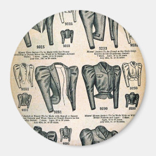 Miss' Bicycle Jakcets - Vintage Werbung 1897 Magnet