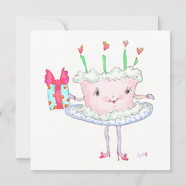 Miss Cake Einladung (Vorderseite)