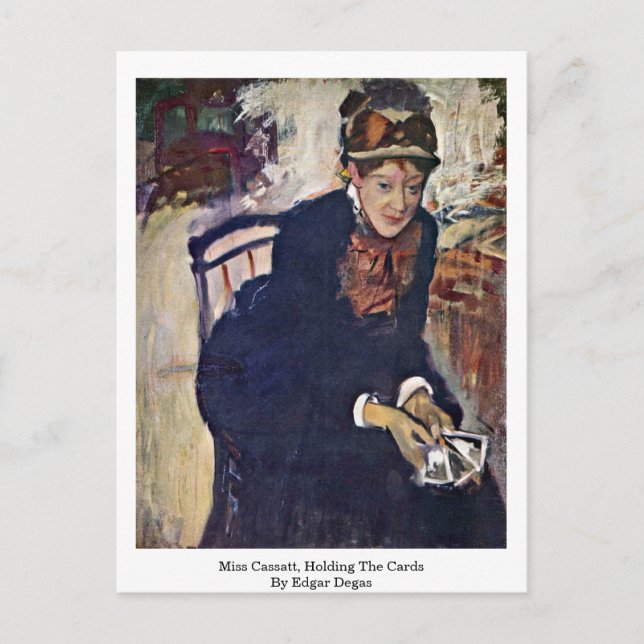 Miss Cassatt, die Karten von Edgar Degas halten (Vorderseite)