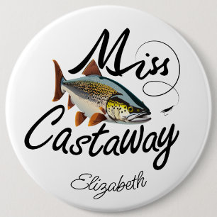 Miss Castaway Regenbogenforelle Button