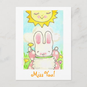Miss dich! Hase Postkarte! Postkarte