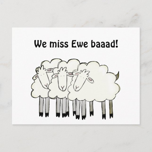 Miss dich (Wortspiel) Postkarte (Vorderseite)