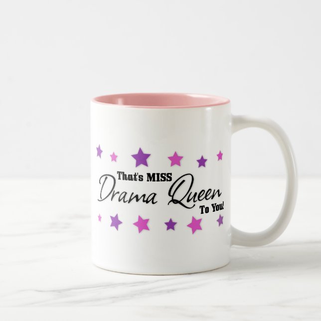 Miss Drama Queen für dich Zweifarbige Tasse (Rechts)