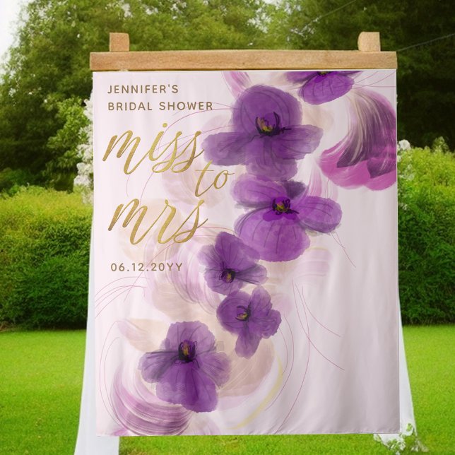 Miss Elegant Lila Orchid Bridal Hintergrund Wandteppich (Von Creator hochgeladen)