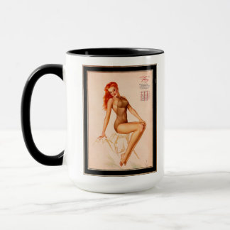 Miss Februar Varga Girl 1946 Button-up-Kalender Tasse