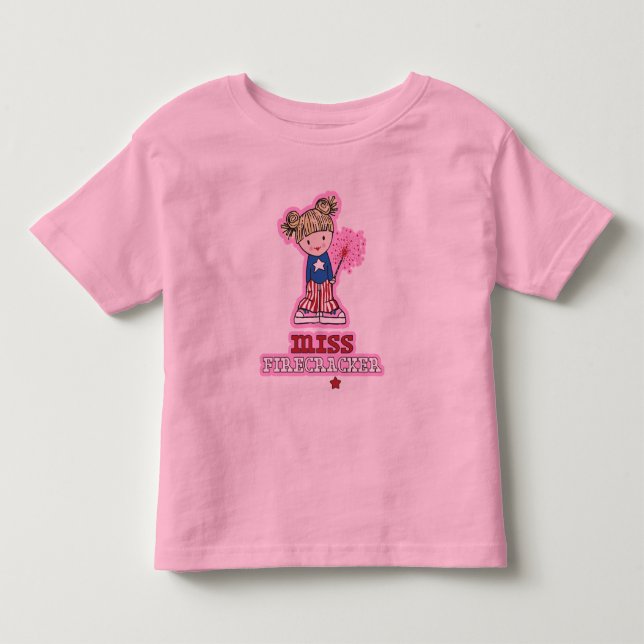 Miss Firecracker Säugling & Kleinkinder T - Shirt (Vorderseite)