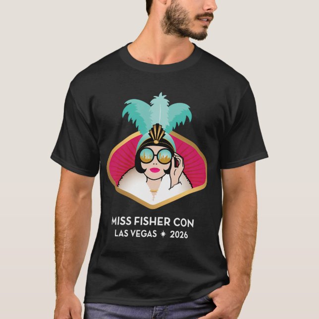 Miss Fisher Con 2026 T-Shirt (Vorderseite)