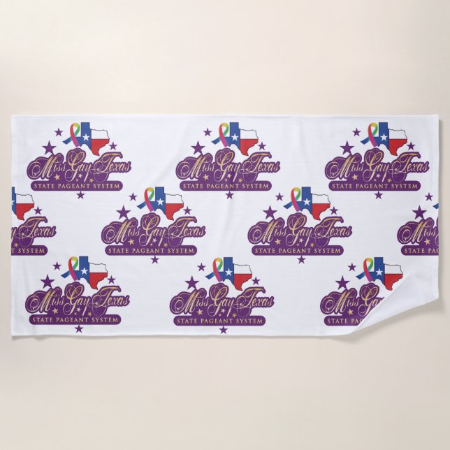 Miss Gay Texas Staat Beach/Pool Handtuch (Vorderseite)