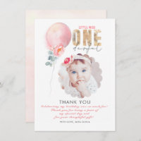 Miss Girl's Geburtstag Danke, dass ihr Foto-Card