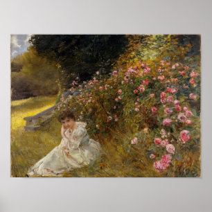 Miss Hardy auf der Rosenterrasse in Rugenpark Poster