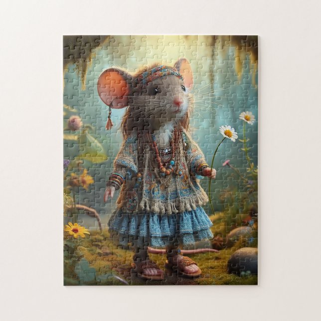 Miss Hippie Mouse Puzzle (Vertikal)