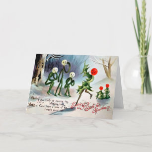 Miss Holly und die Misteltoe-Boys Weihnachtskarte Feiertagskarte