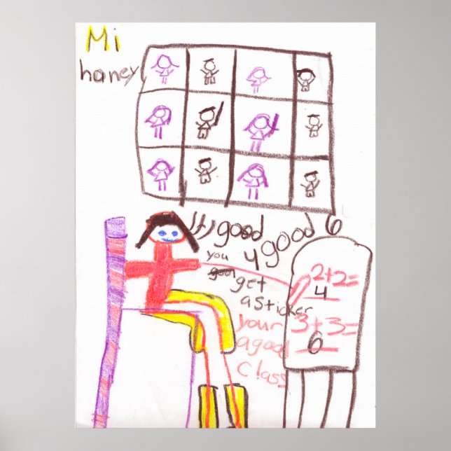 Miss Honey unterrichtet ihre Klassenmathematik Poster (Vorne)