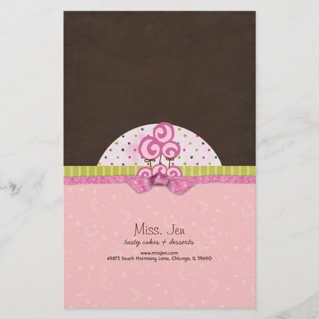 Miss. Jen Basket Candy Bar Wrappers Briefpapier (Vorderseite)