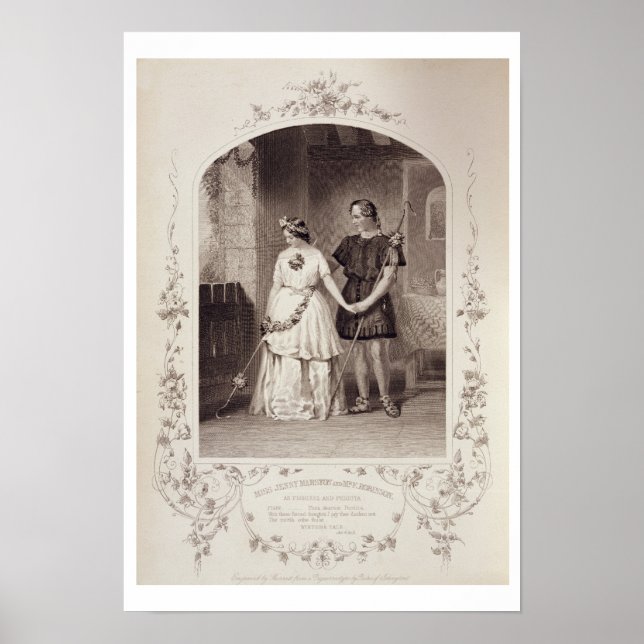 Miss Jenny Marston als Perdita und Herr F. Robinso Poster (Vorne)
