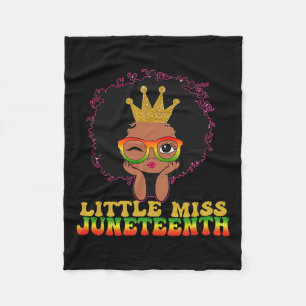 Miss Juneteenth Celebrate 19. Juni Black Girl Kid Fleecedecke