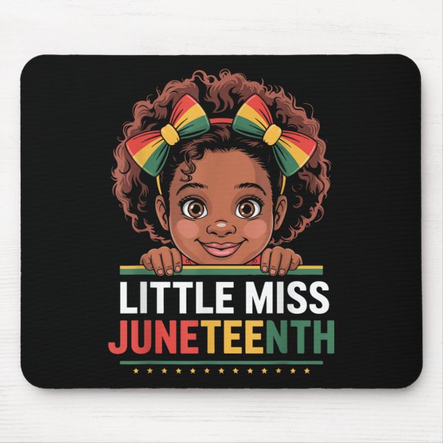 Miss Juneteenth Freedom Black American African Gir Mousepad (Vorne)