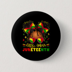Miss Juneteenth Freedom Black American African Tod Button