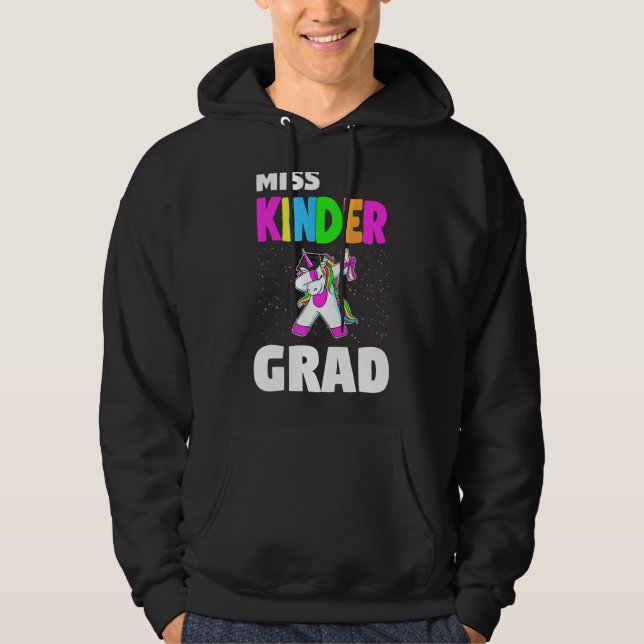 Miss Kinder Grad Kindergarten Abschluss Unicorn Hoodie (Vorderseite)