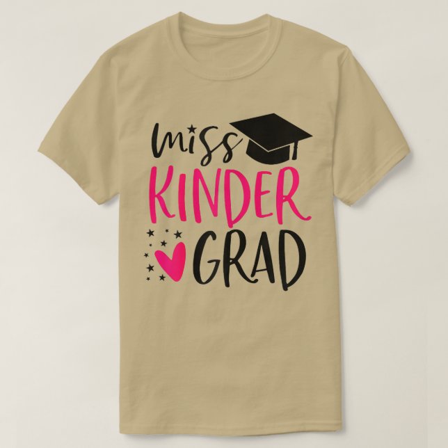Miss Kinder Grad Kindergarten Nails It Abschluss T-Shirt (Design vorne)