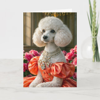 Miss Lady  Poodle Blank Card Karte
