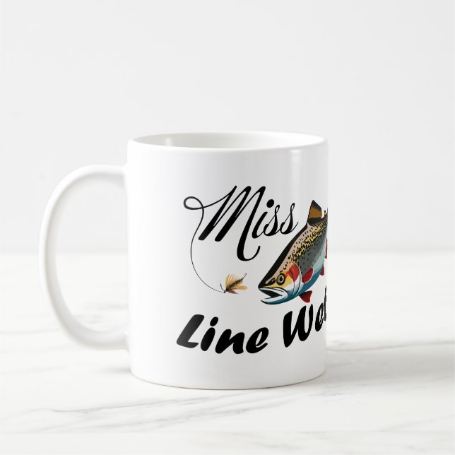 Miss Line Wetter Regenbogenforelle Kaffeetasse (Links)