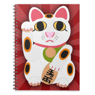 Miss Lucky Cat Epic Cartoon Kitty Design Spaß Notizblock