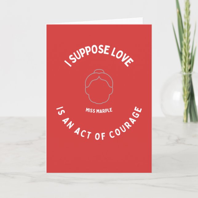 Miss Marple Liebe Quote Card Jubiläum Valentine Karte (Vorderseite)