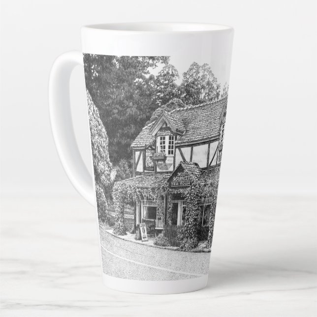 "Miss Marple's Tea Room" - Latte Tasse (Linke Ecke)