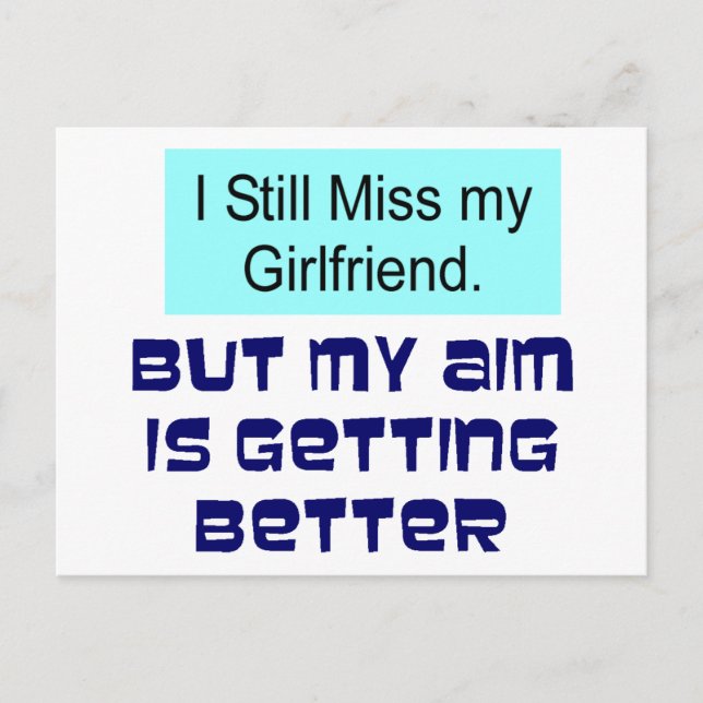 Miss meine Freundin Postkarte (Vorderseite)