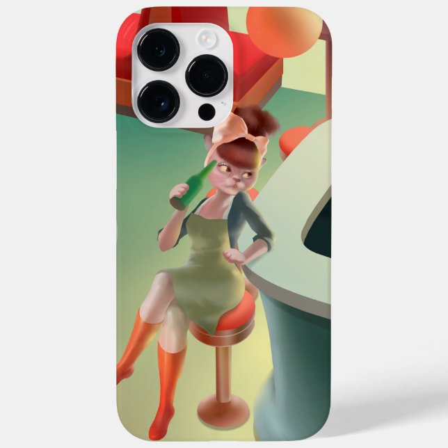 Miss Meow - Bar für späte Nacht Case-Mate iPhone Hülle (Rückseite)