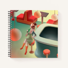 Miss Meow - Bar für späte Nacht Notizbuch