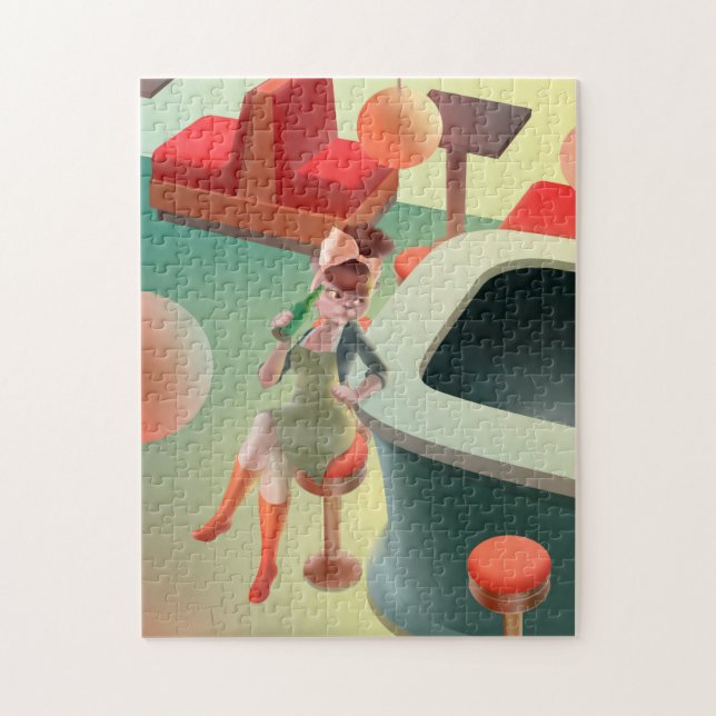 Miss Meow - Bar für späte Nacht Puzzle (Vertikal)