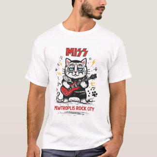 MISS – Mewtropolis Rock City Cat Parody T-Shirt