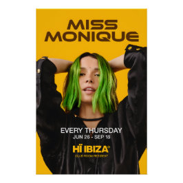 Miss Monique - Hï Ibiza - Club Poster