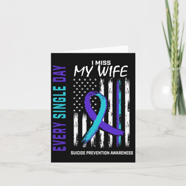 Miss My Ehefrau Suicide Awareness Prevention Ameri Karte (Vorderseite)