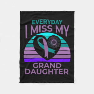 Miss My Grandtochter Herz Suizid Bewusstsein Gran Fleecedecke