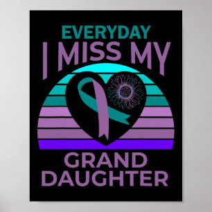 Miss My Grandtochter Herz Suizid Bewusstsein Gran Poster