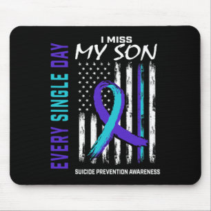 Miss My Son Suicide Awareness Prevention American Mousepad
