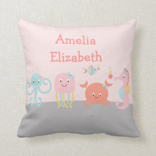 Miss Ocean Girly Sea Life Keepake Pillow Kissen
