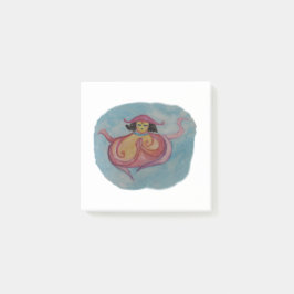 Miss Octopodia Meditation, Art Notes Post-it Klebezettel