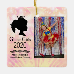 Miss Oktober 2020 Weihnachtsbaum Keramikornament