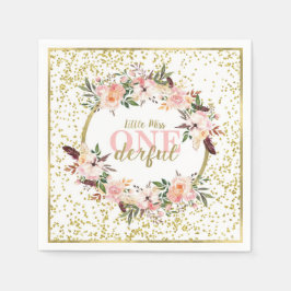 Miss ONEderful Birthday Napkin Serviette