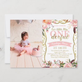 Miss ONEderful Birthday Party Einladung