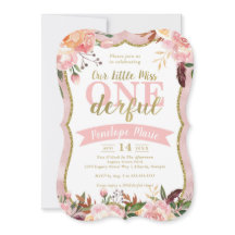 Miss ONEderful Birthday Party Einladung